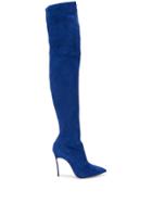 Casadei Knee-length Stiletto Boots - Blue