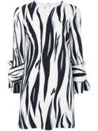 Victoria Victoria Beckham Tiger Print Shift Dress - White