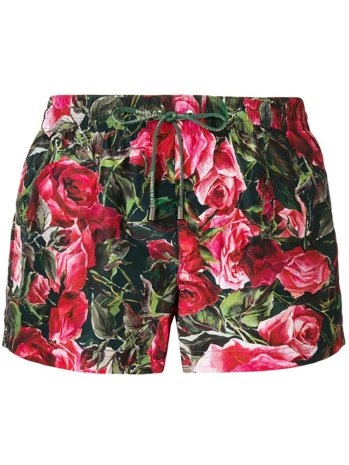 Dolce & Gabbana Floral Print Beachwear - Multicolour