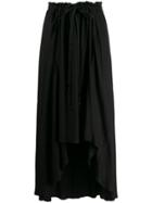 Ann Demeulemeester Asymmetric Hem Crepe Skirt - 099 Black