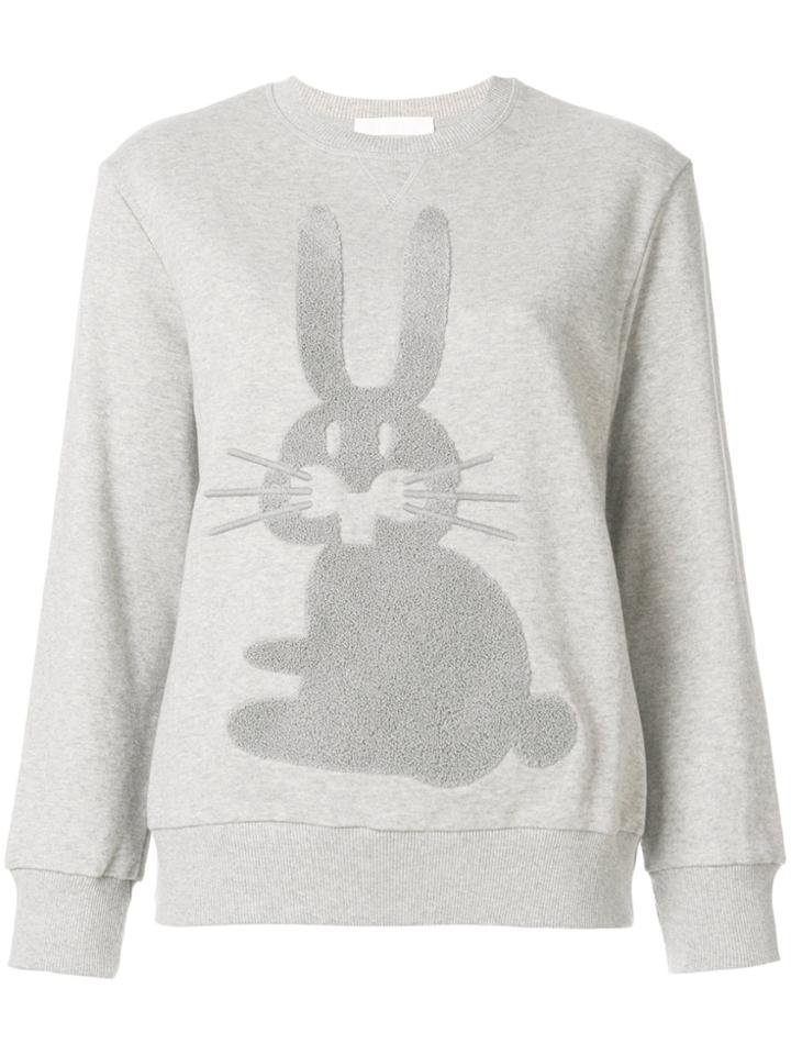 Peter Jensen Embroidered Rabbit Sweatshirt - Grey