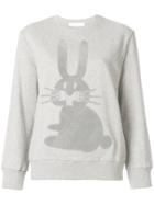 Peter Jensen Embroidered Rabbit Sweatshirt - Grey