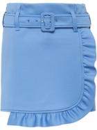 Prada Ruffled Envelope Mini Skirt - Blue