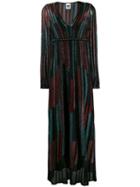 M Missoni Striped Flared Dress - Black