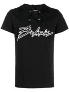 Balmain Hooded Logo Signature T-shirt - Black