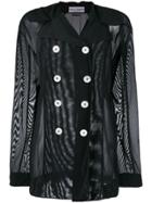 Dolce & Gabbana Vintage Sheer Double-breasted Jacket - Black