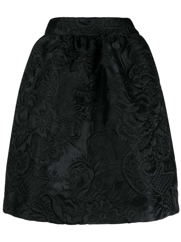 Paule Ka Jacquard-effect Mini Skirt - Black