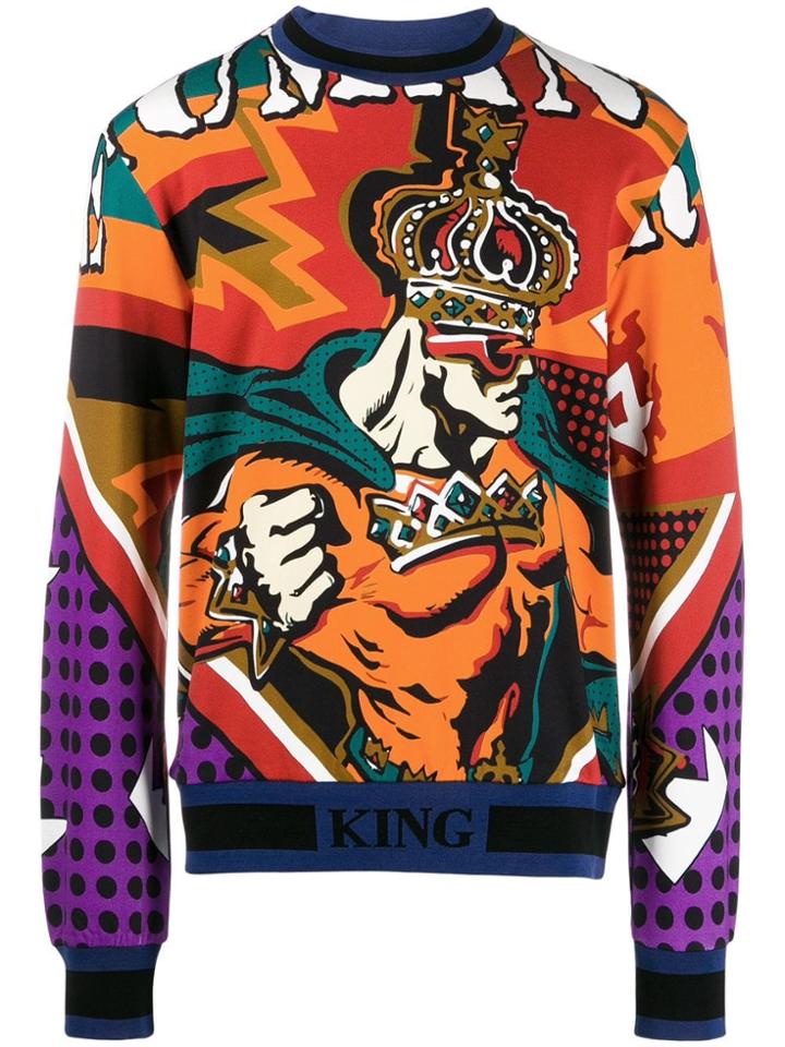 Dolce & Gabbana Graphic Sweatshirt - Orange