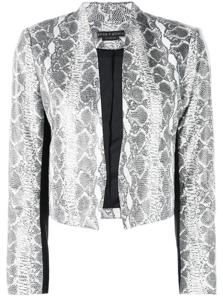Alice+olivia New Harvey Leather Jacket - Blue