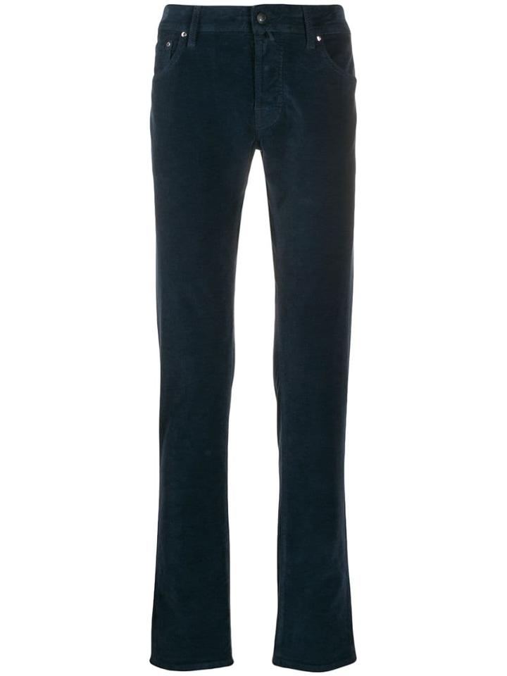 Jacob Cohen Low Rise Trousers - Blue