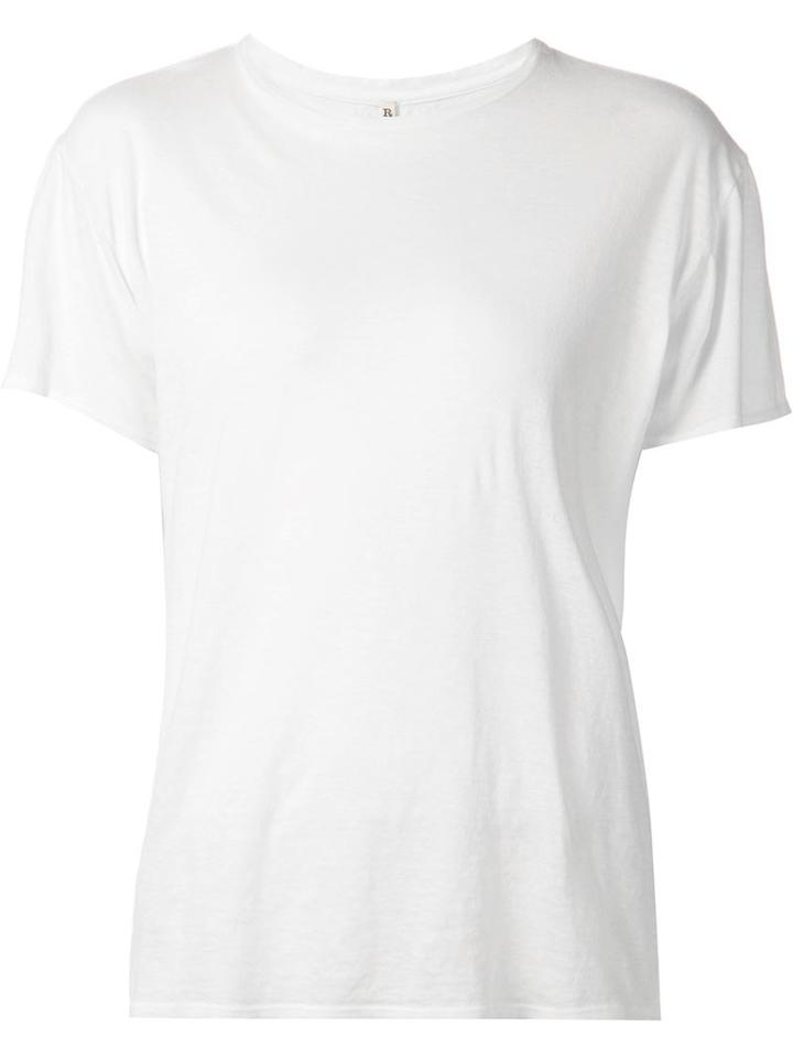 R13 Crew Neck T-shirt, Women's, Size: Medium, White, Cotton/cashmere