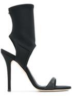Giuseppe Zanotti Design Neoprene Cutout Sandals - Black