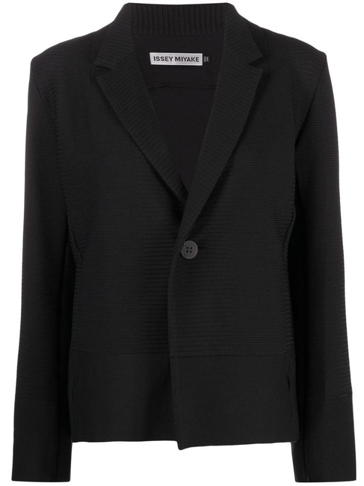 Issey Miyake Rib Panel Blazer - Black