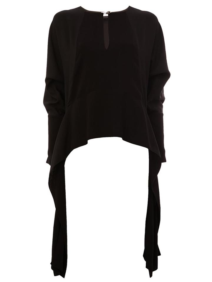 Lanvin Draped Keyhole Accent Top