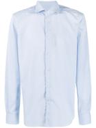 Corneliani Checked Long Sleeve Shirt - Blue