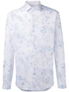Etro Floral Print Shirt, Men's, Size: 40, White, Cotton