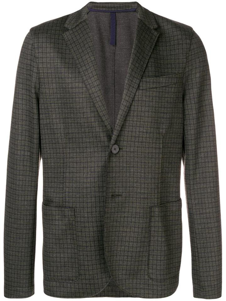 Harris Wharf London Check Blazer - Green