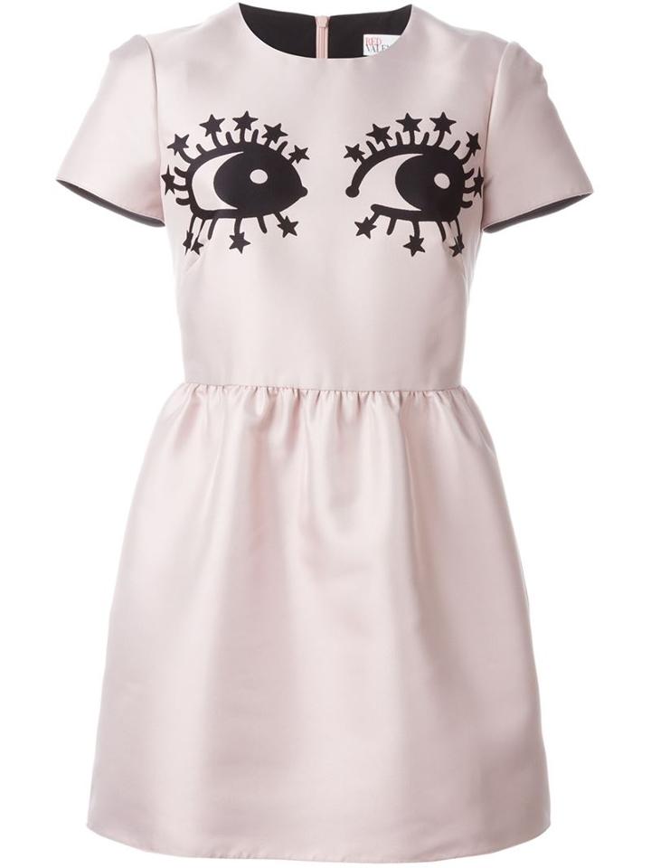 Red Valentino 'eyes' Flared Dress