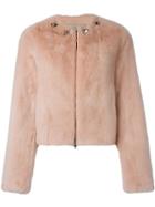 Givenchy Cropped Fur Jacket - Pink & Purple