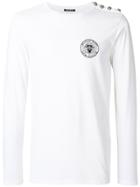 Balmain Long-sleeved Logo Top - White