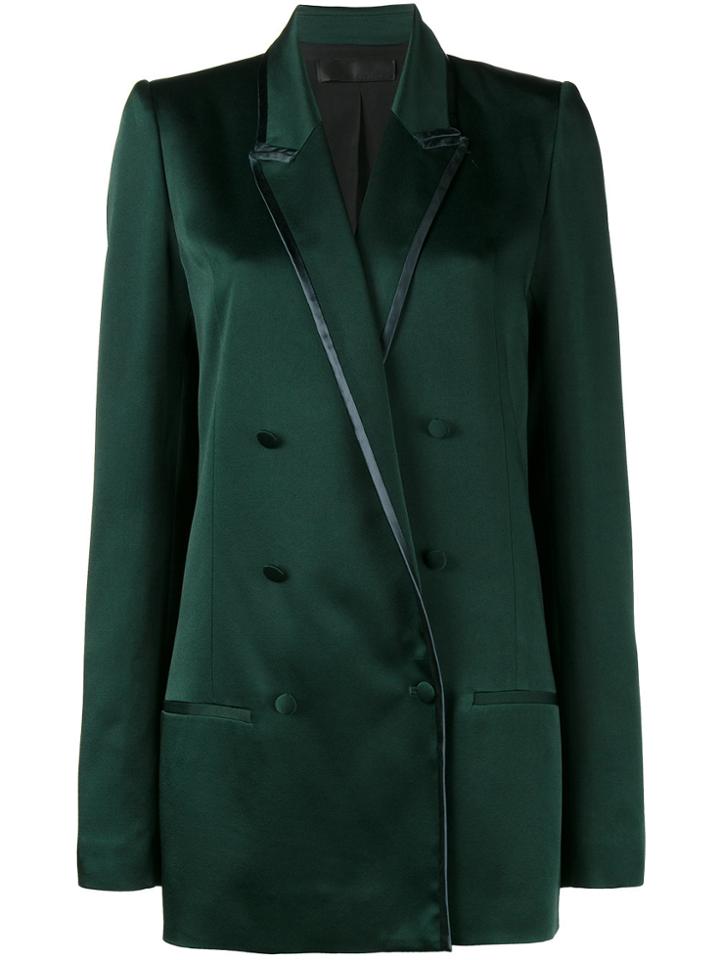 Haider Ackermann Double Breasted Long Sleeve Blazer - Green