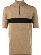 John Lawrence Sullivan Stripe Zip Top, Men's, Size: Small, Brown, Rayon/nylon/polyurethane