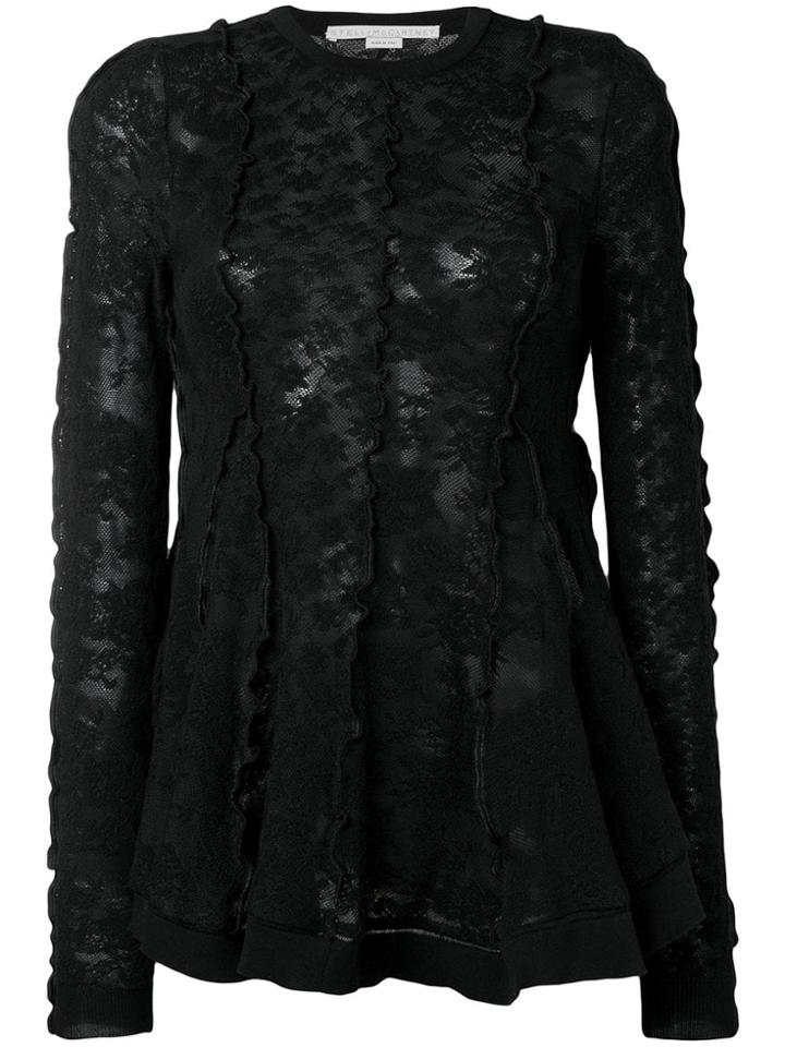 Stella Mccartney Floral Lace Top - Black