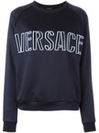 Versace Front Embroidered Logo Sweatshirt