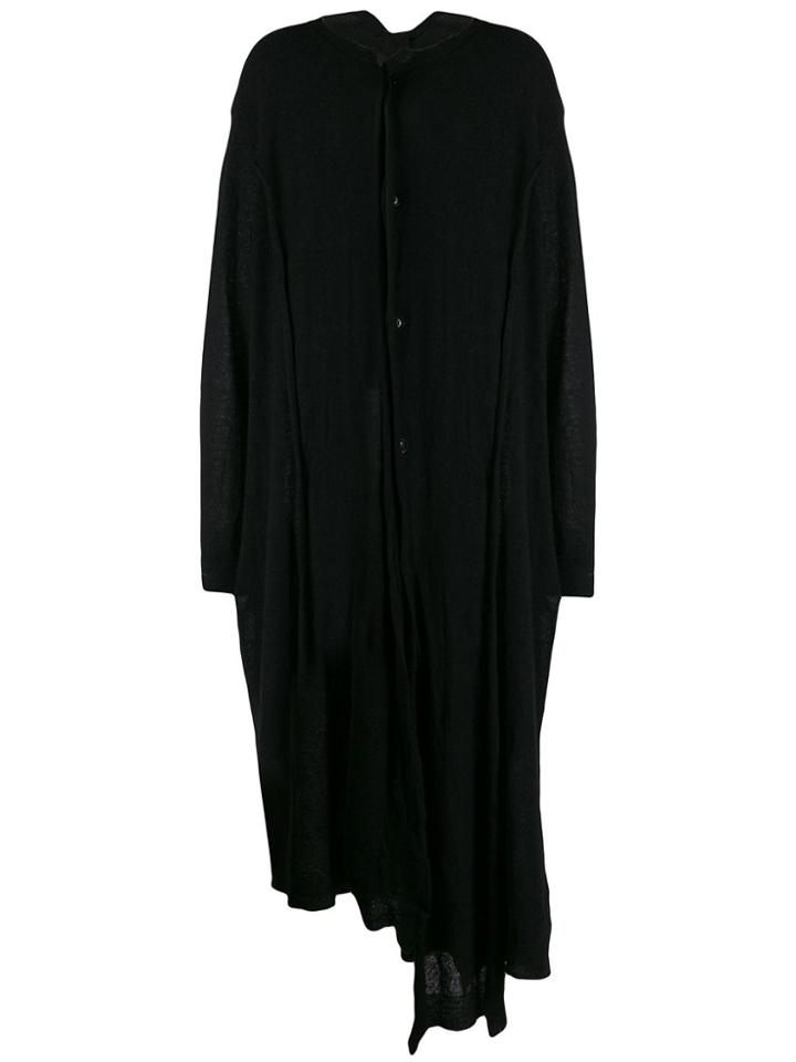 Yohji Yamamoto Long Button Down Cardigan - Black