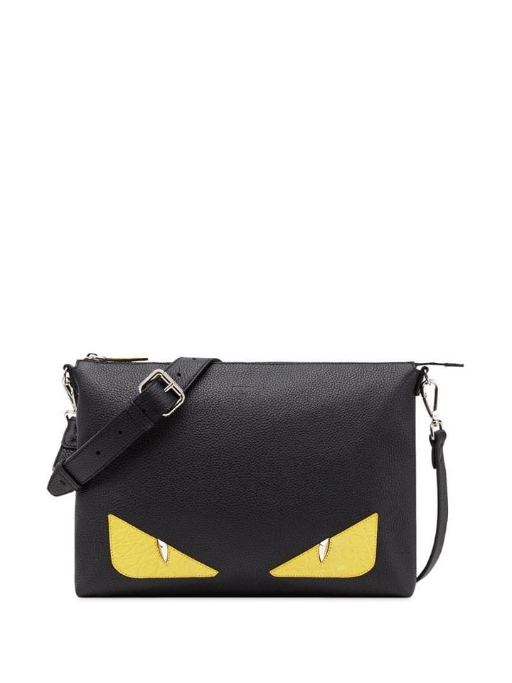 Fendi Bag Bugs Embellished Messenger Bag - Black