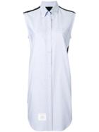 Thom Browne 1/2-&-1/2 Sleeveless Pullover Dress - Blue