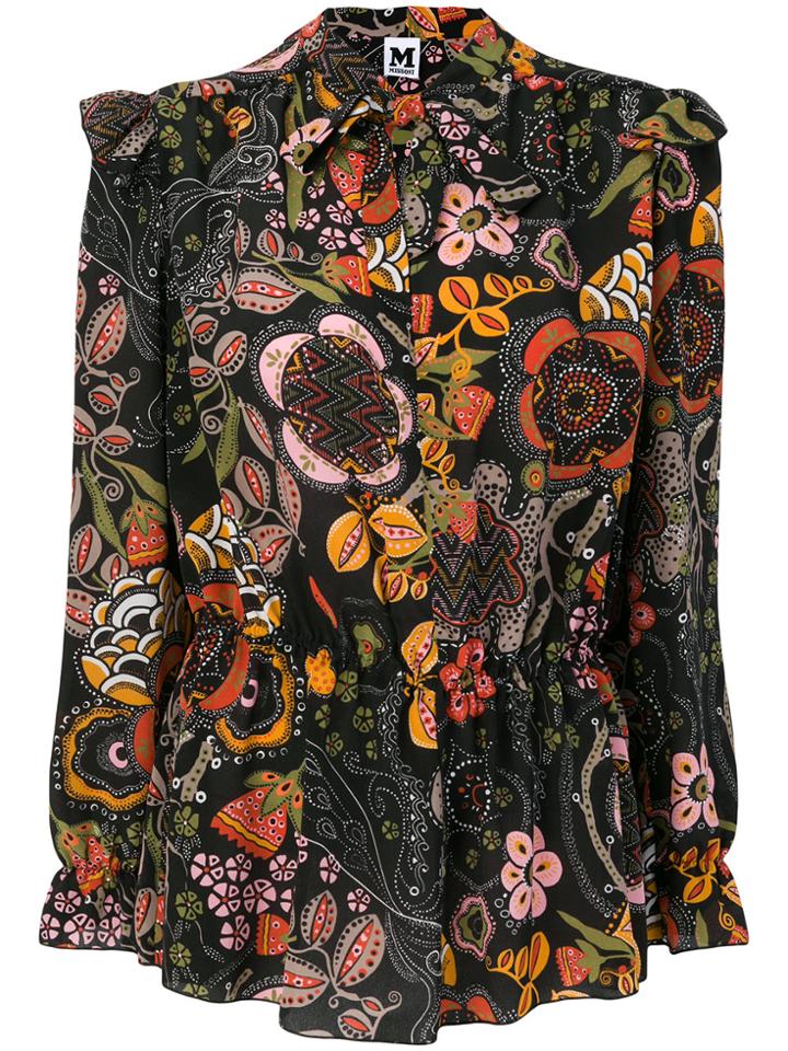 M Missoni Floral Print Shirt - Black