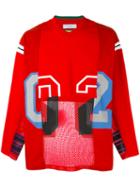 Facetasm - Sports Jersey - Men - Cotton/polyester/rayon - L, Red, Cotton/polyester/rayon