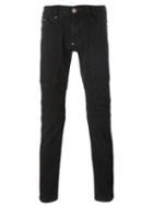 Philipp Plein Biker Jeans, Men's, Size: 33, Black, Cotton/spandex/elastane/polyester