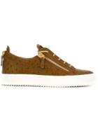 Giuseppe Zanotti Design Ostrich Effect Low Top Sneakers