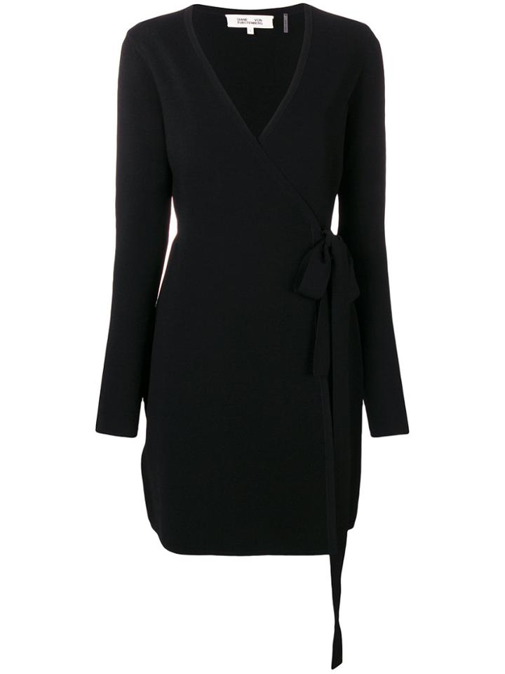 Dvf Diane Von Furstenberg Jersey Wrap Dress - Black
