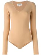 Maison Margiela Long Sleeve Body, Women's, Size: 40, Nude/neutrals, Polyamide/spandex/elastane