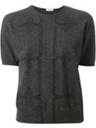 Roberta Di Camerino Vintage Fleur-de-lis Embroidery Jumper