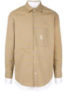 Wooyoungmi Layered Checked Shirt - Brown