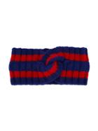 Gucci Kids Striped Hairband, Girl's, Blue