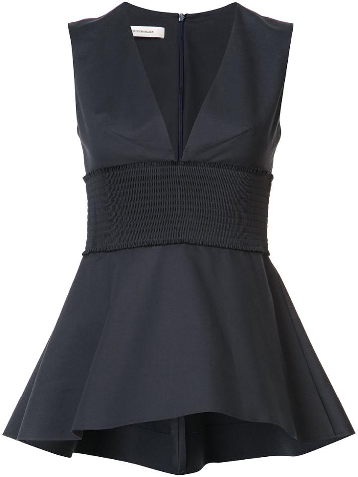 Cédric Charlier Flared Blouse - Blue