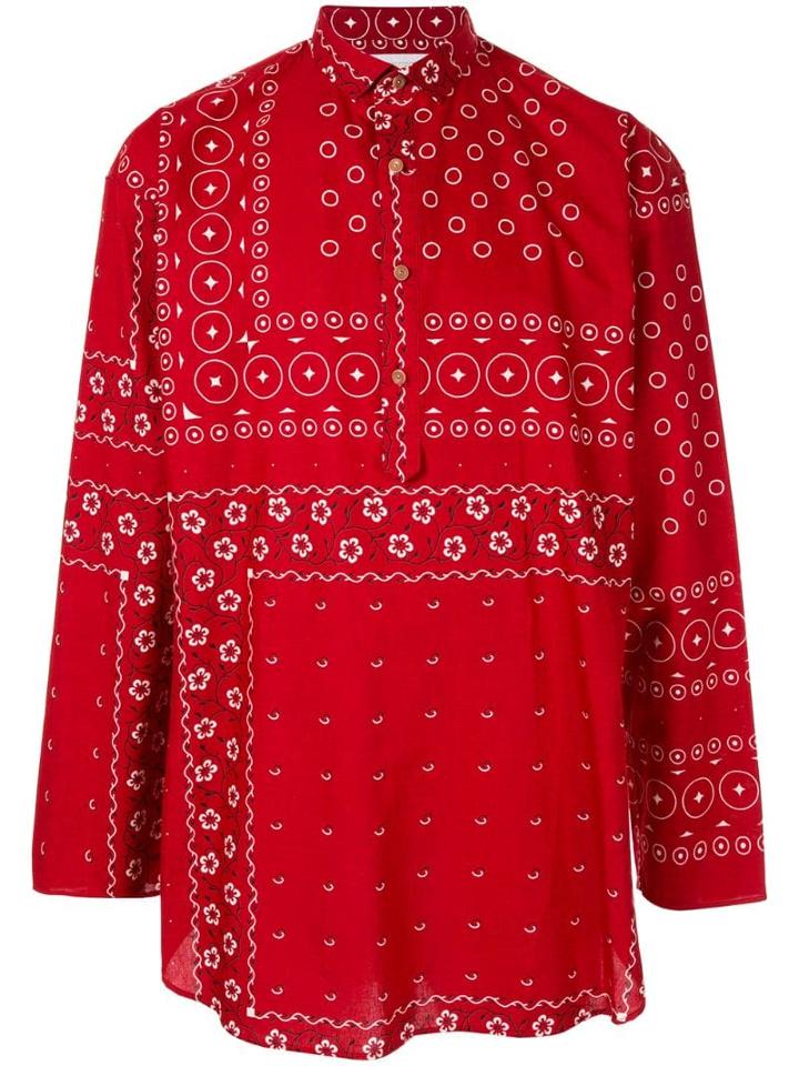 Kolor Printed Loose-fit Shirt - Red