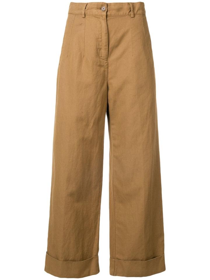 Aspesi High-waisted Trousers - Brown