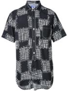 Junya Watanabe Comme Des Garçons Man - Abstract Check Shortsleeved Shirt - Men - Cotton - L, Black, Cotton