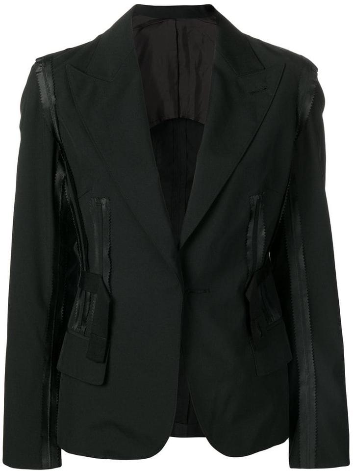 Jean Paul Gaultier Pre-owned Blazer With Attached Details - Black