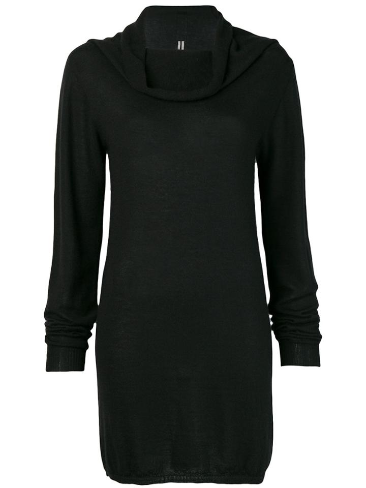 Rick Owens Cashmere Cowl Neck Jumper - Black