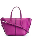 Tod's Medium Tote Bag, Women's, Pink/purple, Leather