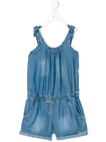 Liu Jo Kids - Denim Playsuit - Kids - Lyocell - 3 Yrs, Blue