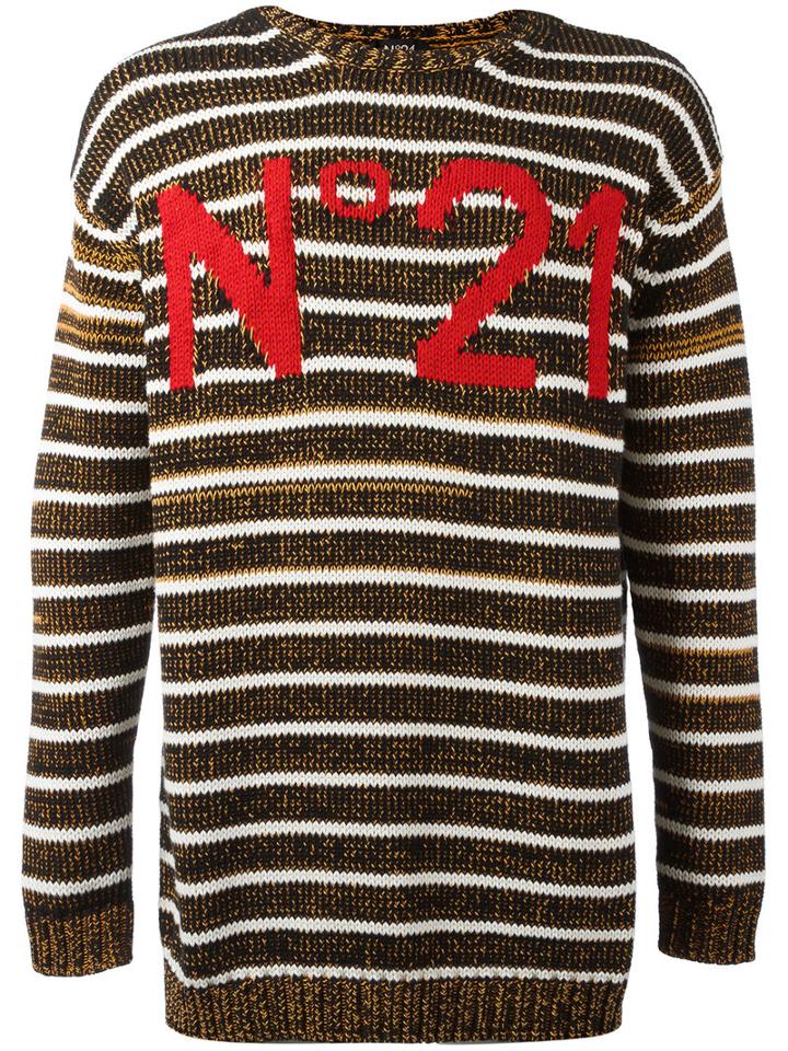 No21 Logo Jumper, Men's, Size: Small, Black, Cotton