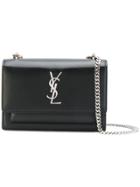 Saint Laurent Sunset Chain Wallet - Black